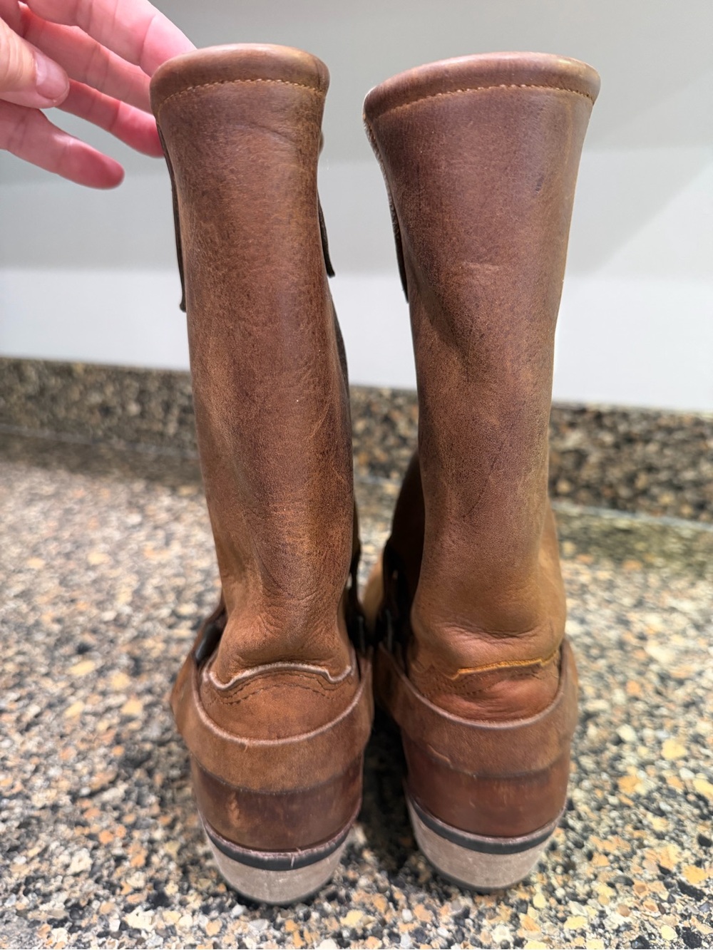 Ladies unbranded Brown Leather Harness Boots 7 - Picture 6 of 12